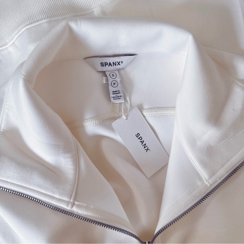 SPANX White Half-Zip Pullover Sweater - Picture 12 of 13